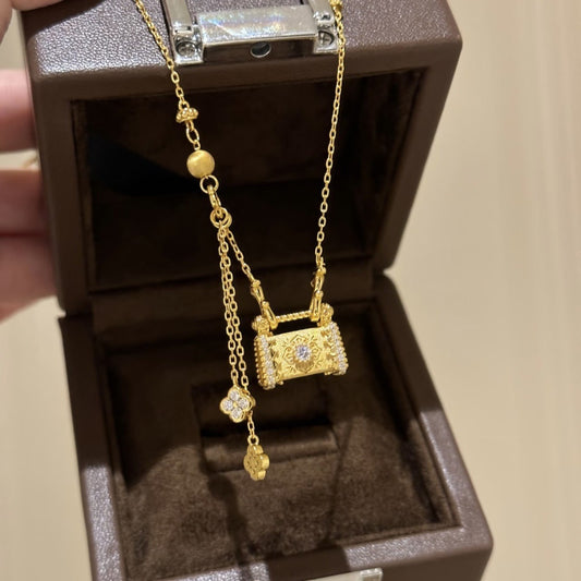 Gold Lock Necklace