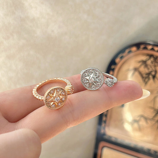 Adjustable Compass Ring for Sensitive Skin