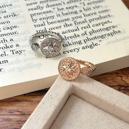 Adjustable Compass Ring for Sensitive Skin