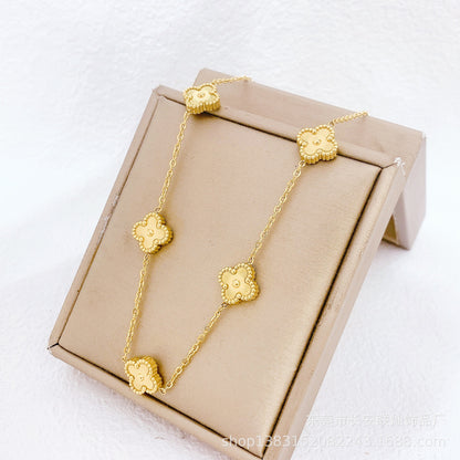 Stainless Steel Four-leaf Clover Bracelet