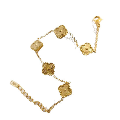 Stainless Steel Four-leaf Clover Bracelet