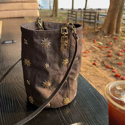 Vintage Handmade Beaded Embroidery Shoulder Bag for Women