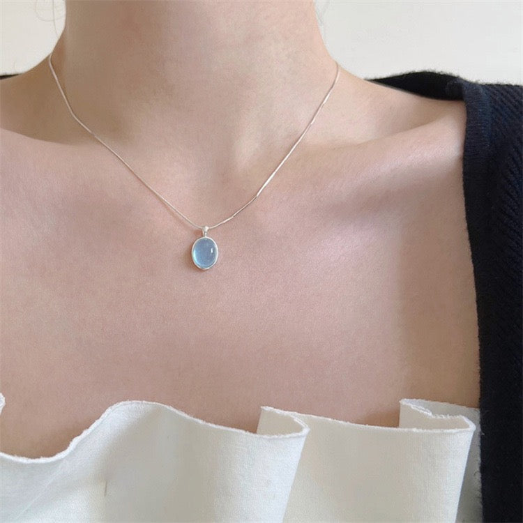 Best Hypoallergenic Jewelry Aquamarine Necklace for Sensitive Skin