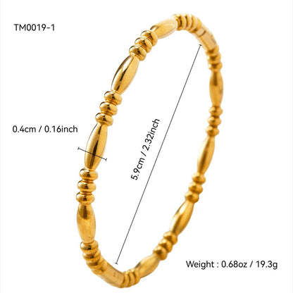 3pcs Stainless Steel Fashion Zircon Bracelet