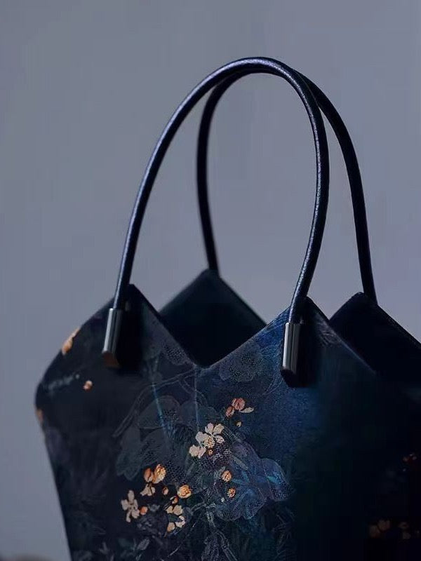 Retro Jacquard Basket Bag Shoulder Bag Women's Bag