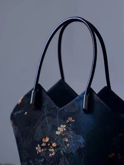 Retro Jacquard Basket Bag Shoulder Bag Women's Bag