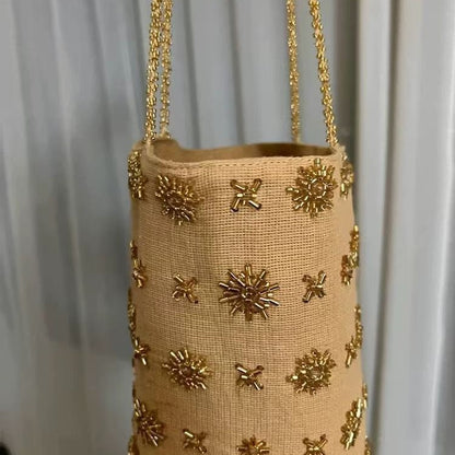 Vintage Handmade Beaded Embroidery Shoulder Bag for Women