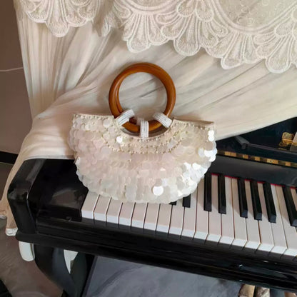 Vintage Handmade Natural Shell Shoulder Bag/Women's Bag