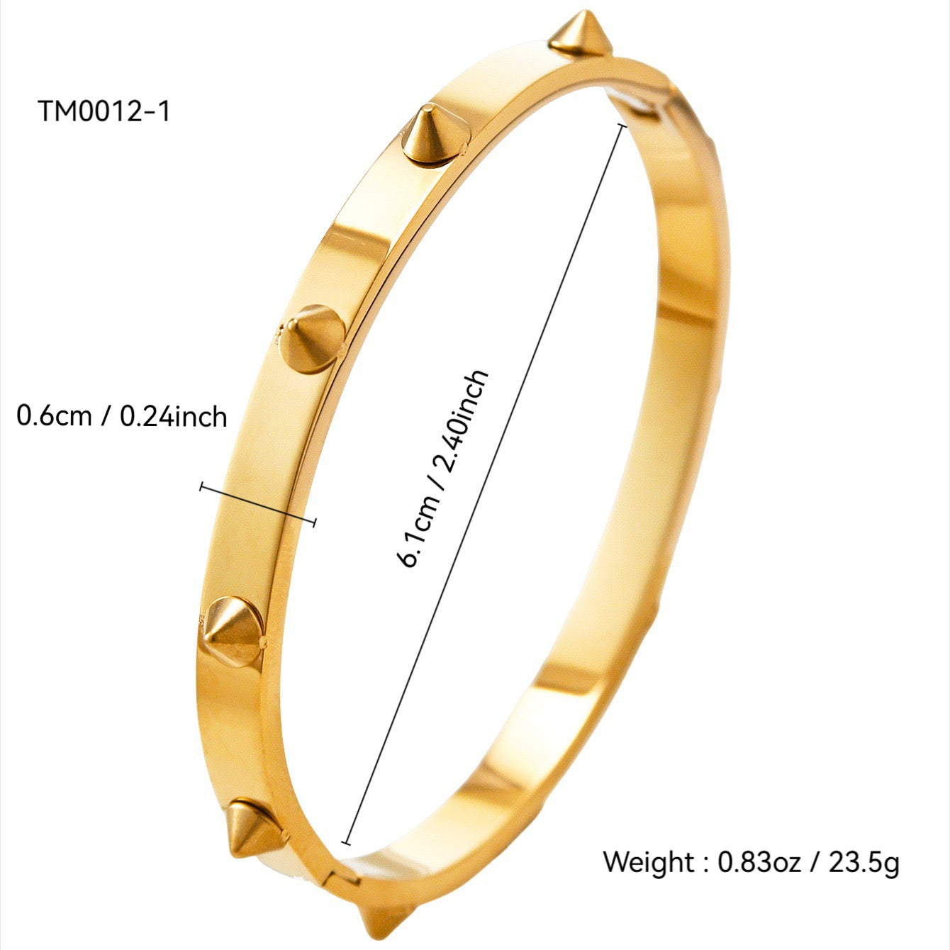 3pcs Stainless Steel Fashion Zircon Bracelet