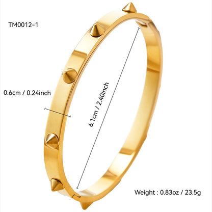 3pcs Stainless Steel Fashion Zircon Bracelet