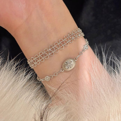 Stainless Steel Lace Adjustable Bracelet