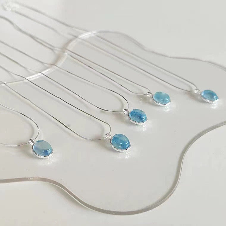 Best Hypoallergenic Jewelry Aquamarine Necklace for Sensitive Skin