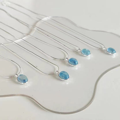 Best Hypoallergenic Jewelry Aquamarine Necklace for Sensitive Skin