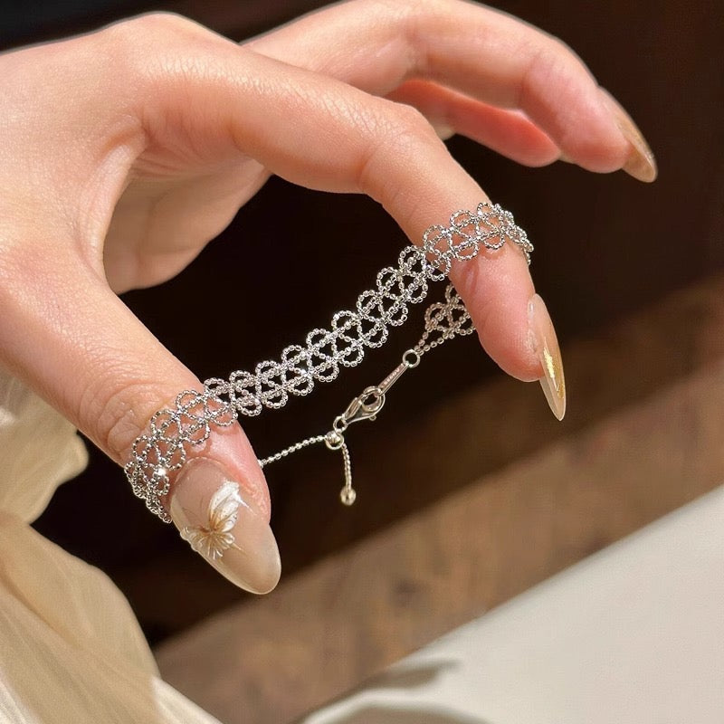 Stainless Steel Lace Adjustable Bracelet