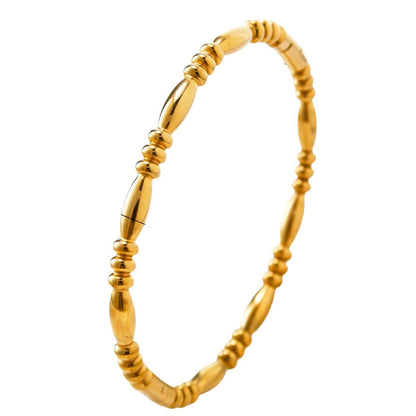 3pcs Stainless Steel Fashion Zircon Bracelet