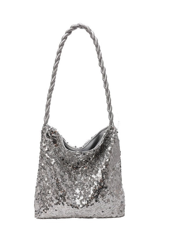Silver/Black Sequined Handbag Shoulder Bag Women's Bag