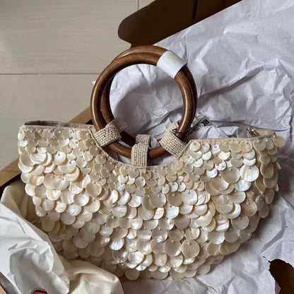 Vintage Handmade Natural Shell Shoulder Bag/Women's Bag