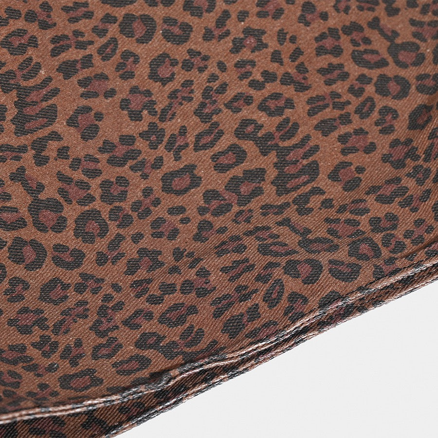 Large Capacity Retro Print Leopard Shoulder Bag for Women