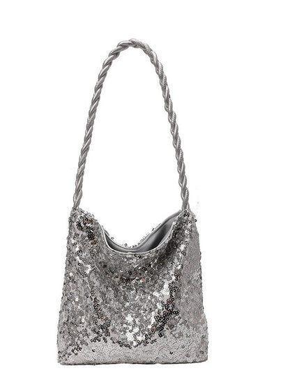 Silver/Black Sequined Handbag Shoulder Bag Women's Bag