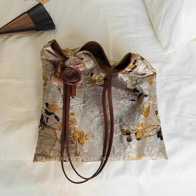 Vintage Jacquard Shoulder Bag/Women's Bag