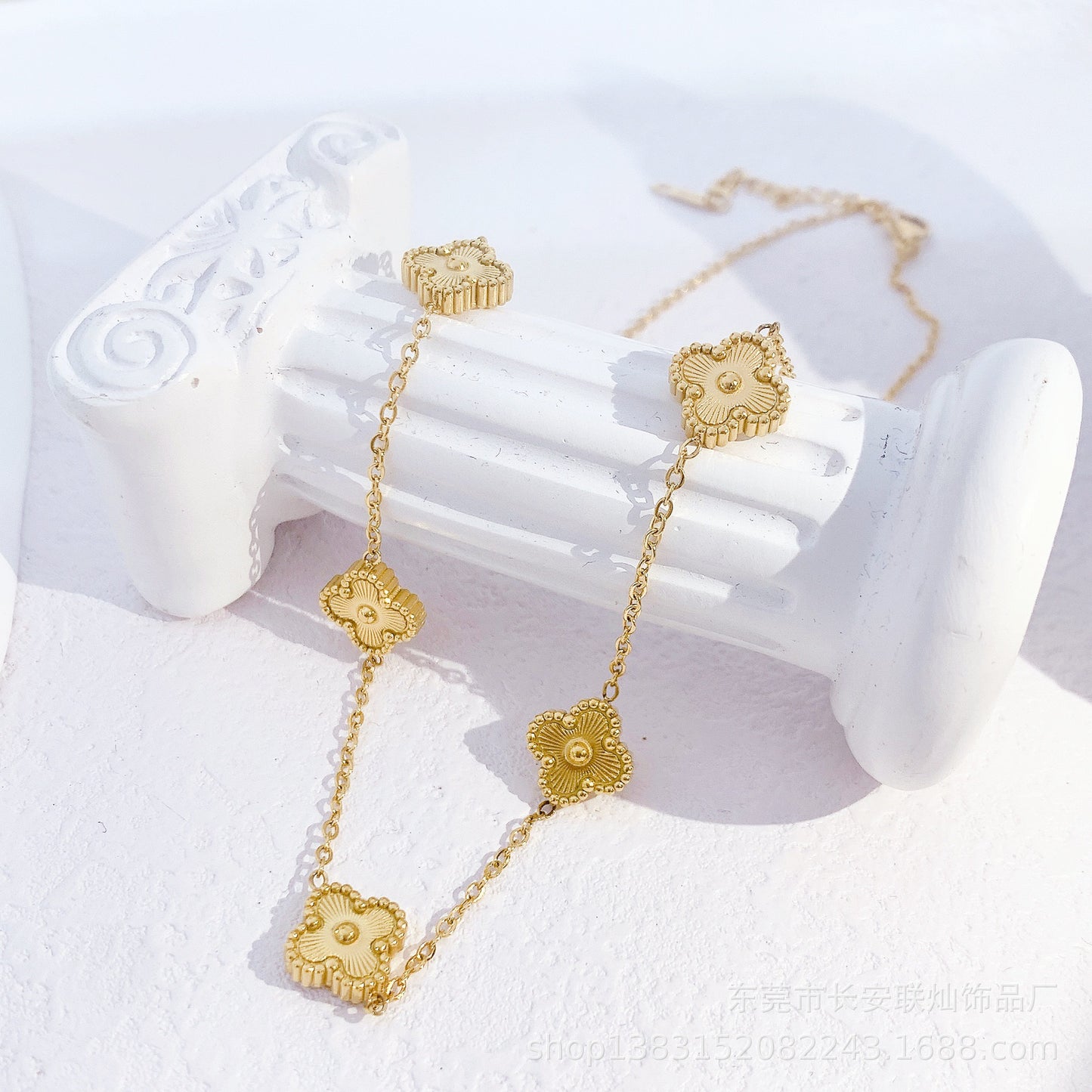 Stainless Steel Four-leaf Clover Bracelet