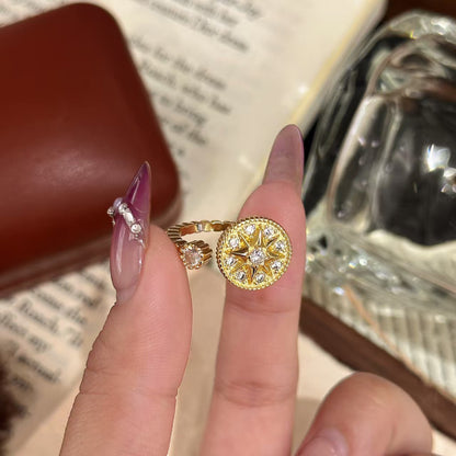 Adjustable Compass Ring for Sensitive Skin