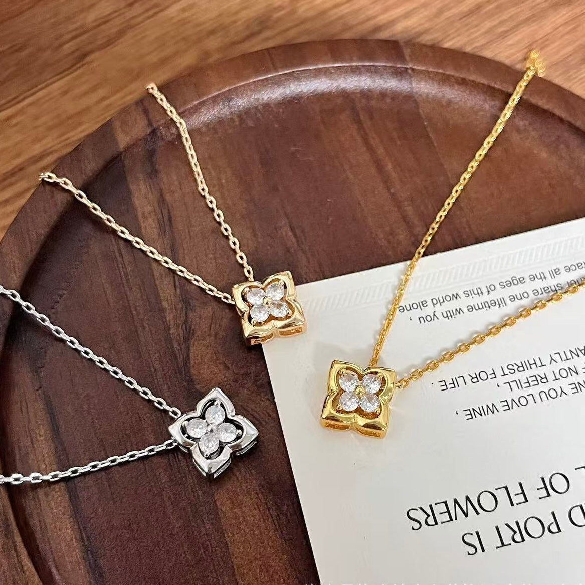 Four-leaf Clover Necklace for Sensitive Skin