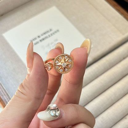 Adjustable Compass Ring for Sensitive Skin