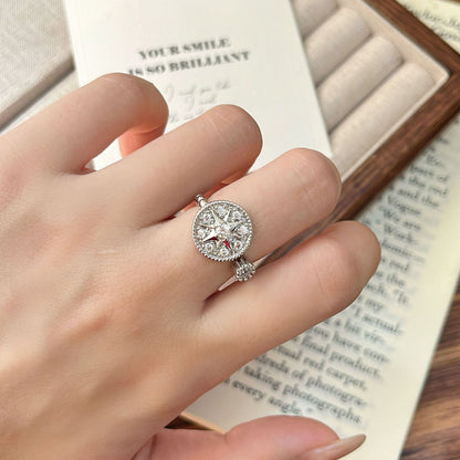 Adjustable Compass Ring for Sensitive Skin