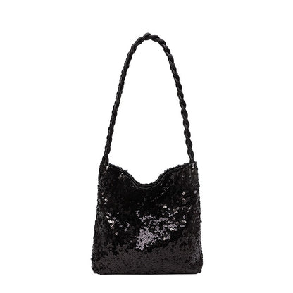 Silver/Black Sequined Handbag Shoulder Bag Women's Bag