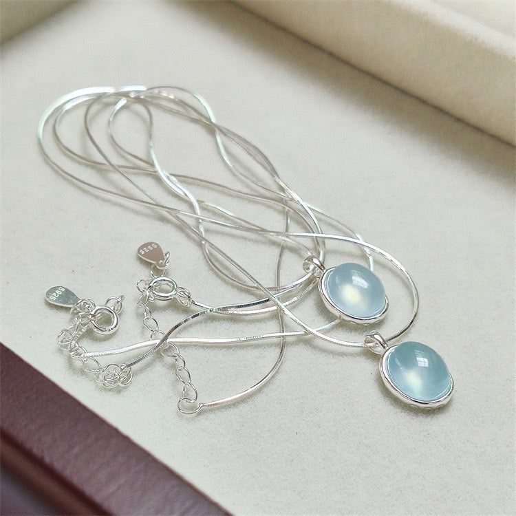 Best Hypoallergenic Jewelry Aquamarine Necklace for Sensitive Skin